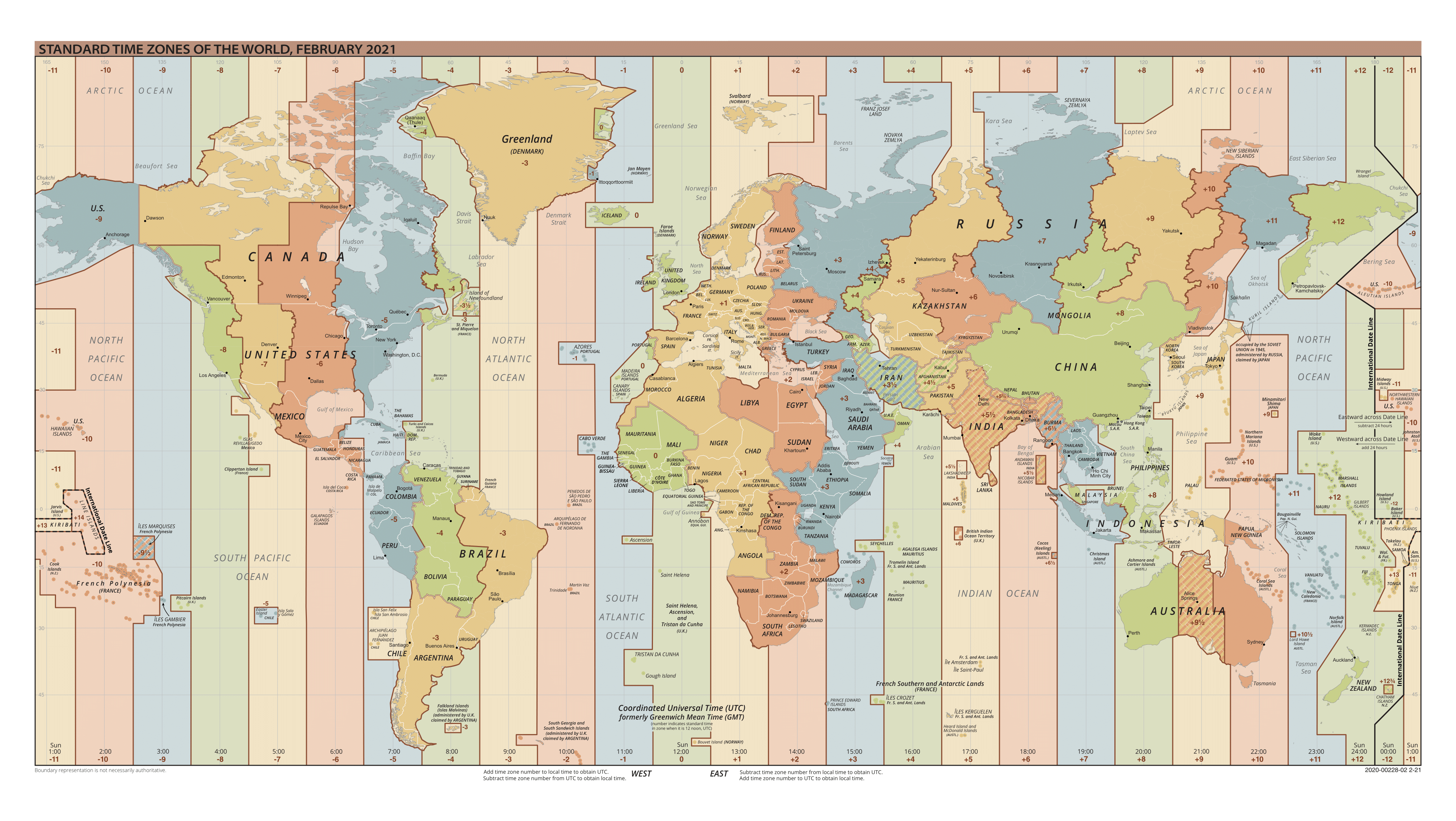 As diferentes zonas horárias presentes no planeta Terra